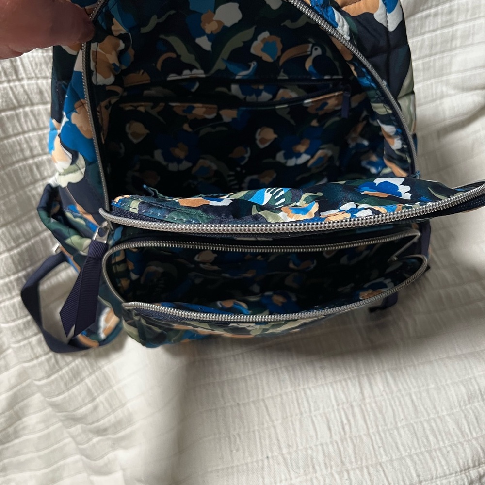 Vera Bradley performance twill mini backpack in Immersed Blooms - Picture 3 of 5